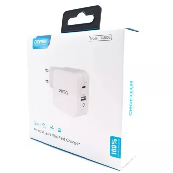 Cargador de interior Choetech PD8002 universal blanco