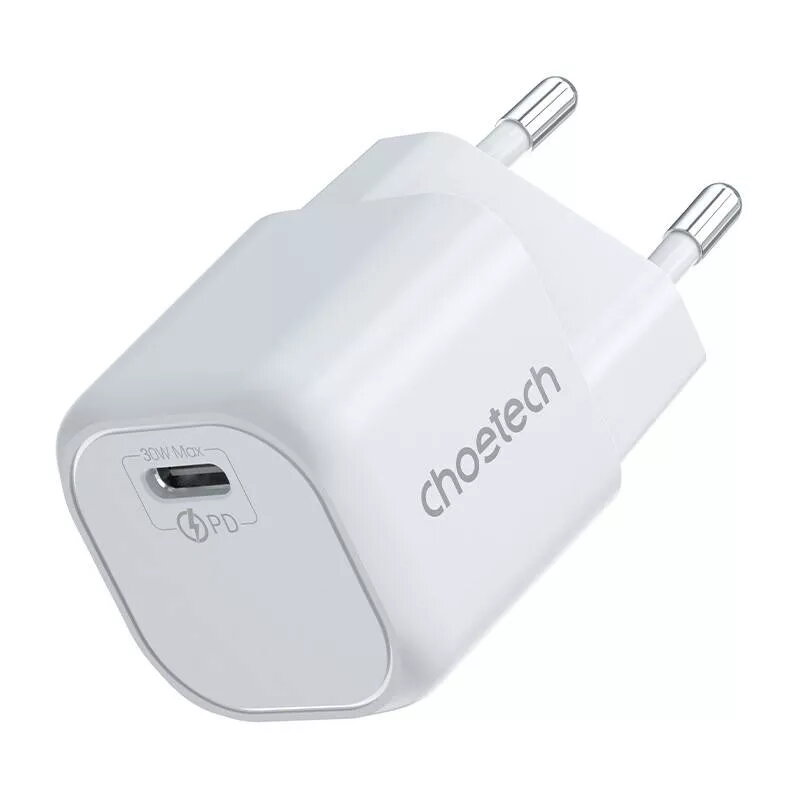 Cargador CHOETECH PD5007 30W USB-C Power Delivery carga rápida para teléfonos y tablets
