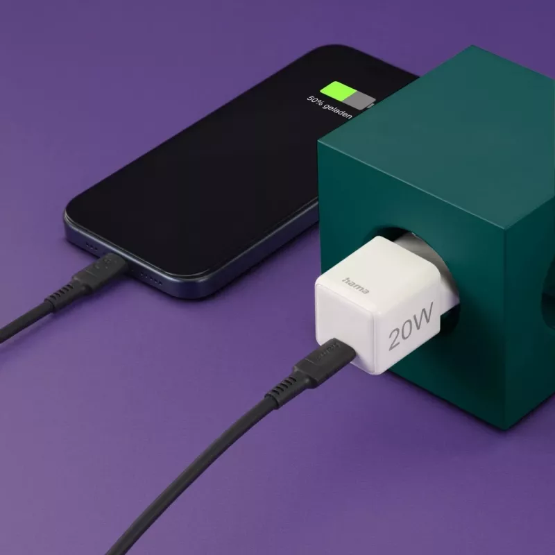 Cargador de interior Hama 00201980 carga rápida blanco USB Type-C