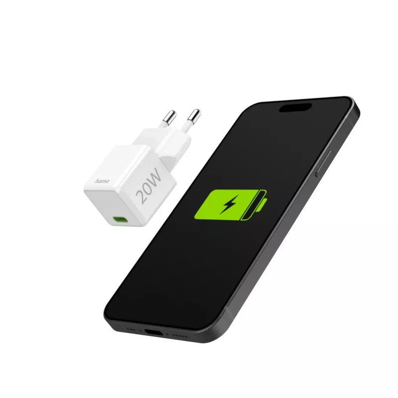 Cargador de interior Hama 00201980 carga rápida blanco USB Type-C
