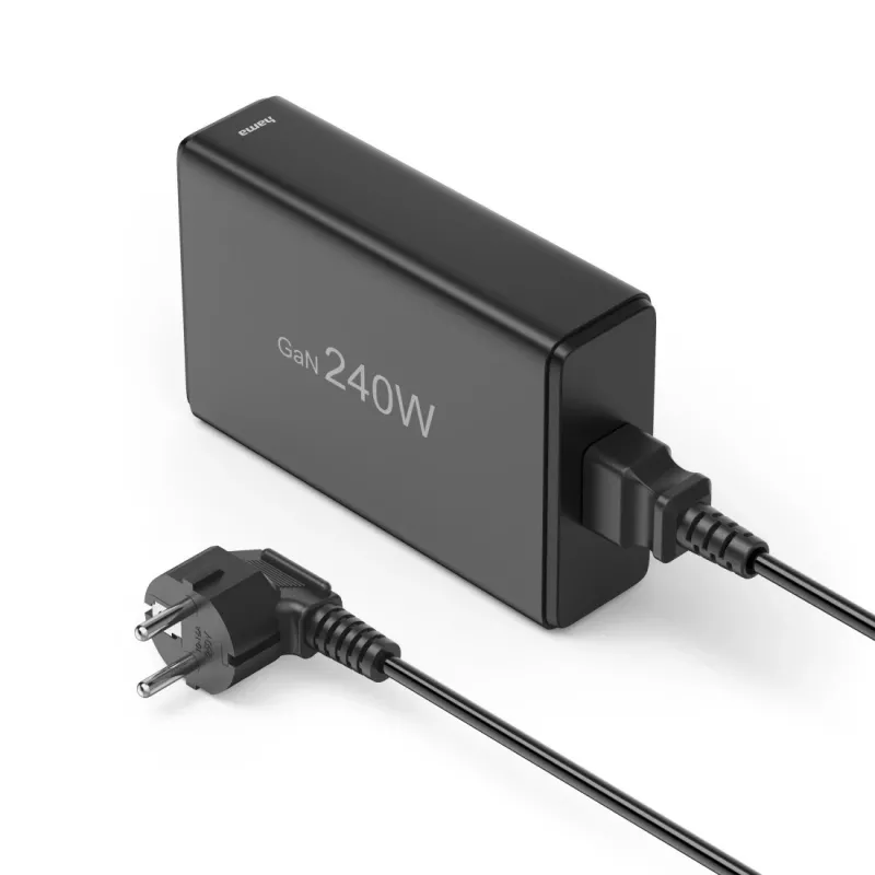 Estación de carga HAMA 201977, 240W totales, 4× USB-C, 1× USB-A, negro