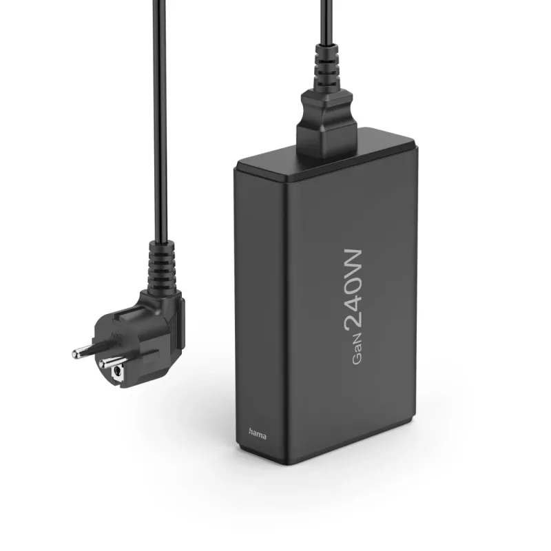 Estación de carga HAMA 201977, 240W totales, 4× USB-C, 1× USB-A, negro