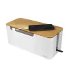 Tapa para regleta de enchufes LogiLink KAB0075 tapa de bambú blanca