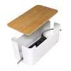 Tapa para regleta de enchufes LogiLink KAB0075 tapa de bambú blanca