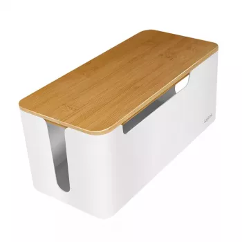Tapa para regleta de enchufes LogiLink KAB0075 tapa de bambú blanca