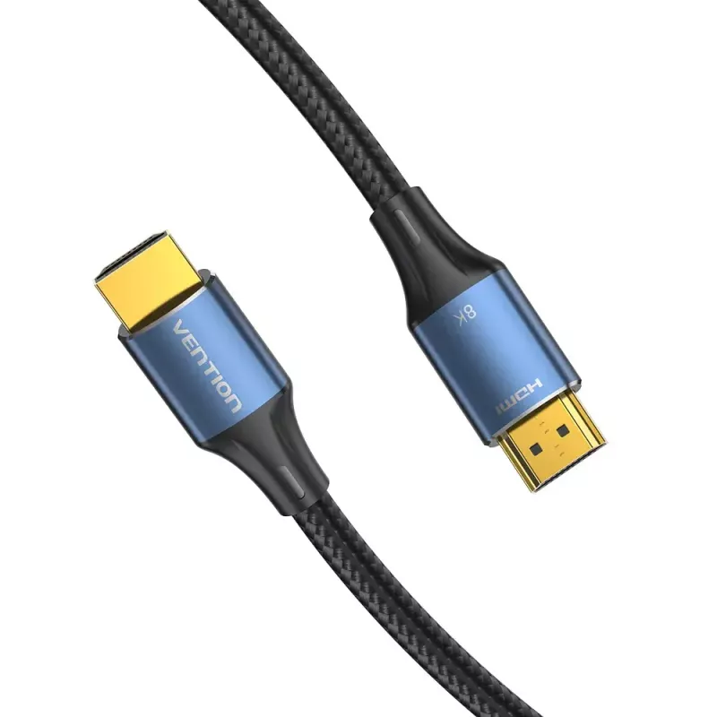Vention Cable HDMI 2.1 trenzado de algodón, 8K 60Hz/4K 120Hz, M/M, 3 m, azul