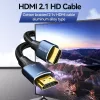 Vention Cable HDMI 2.1 trenzado de algodón, 8K 60Hz/4K 120Hz, M/M, 3 m, azul