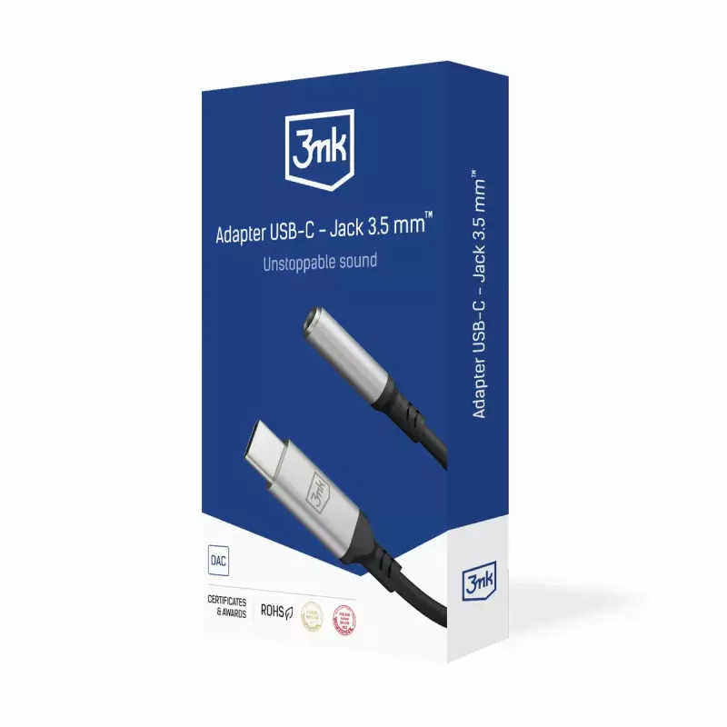 Cable USB 3MK de 3,5 mm jack 3,5 mm 1 ud. USB-C a jack 3,5 mm
