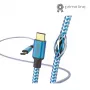 Cable USB reflectante Hama USB 2.0 1,5 m USB-C azul
