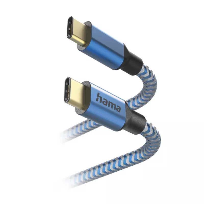Cable USB reflectante Hama USB 2.0 1,5 m USB-C azul