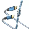 Cable USB reflectante Hama USB 2.0 1,5 m USB-C azul