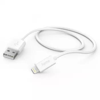 Cable de carga Hama, USB-A – Lightning, 1 m, blanco