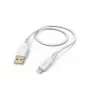 Cable flexible Hama 1,5 m blanco Lightning a USB-A 2,4 A
