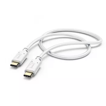 Cable de carga Hama, USB-C - USB-C, 1,5 m, blanco
