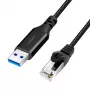 Cable de red LogiLink CU0400 RJ-45 Cat6 1 m negro