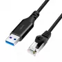 Cable de red LogiLink CU0406 RJ-45 Cat6 10 m negro
