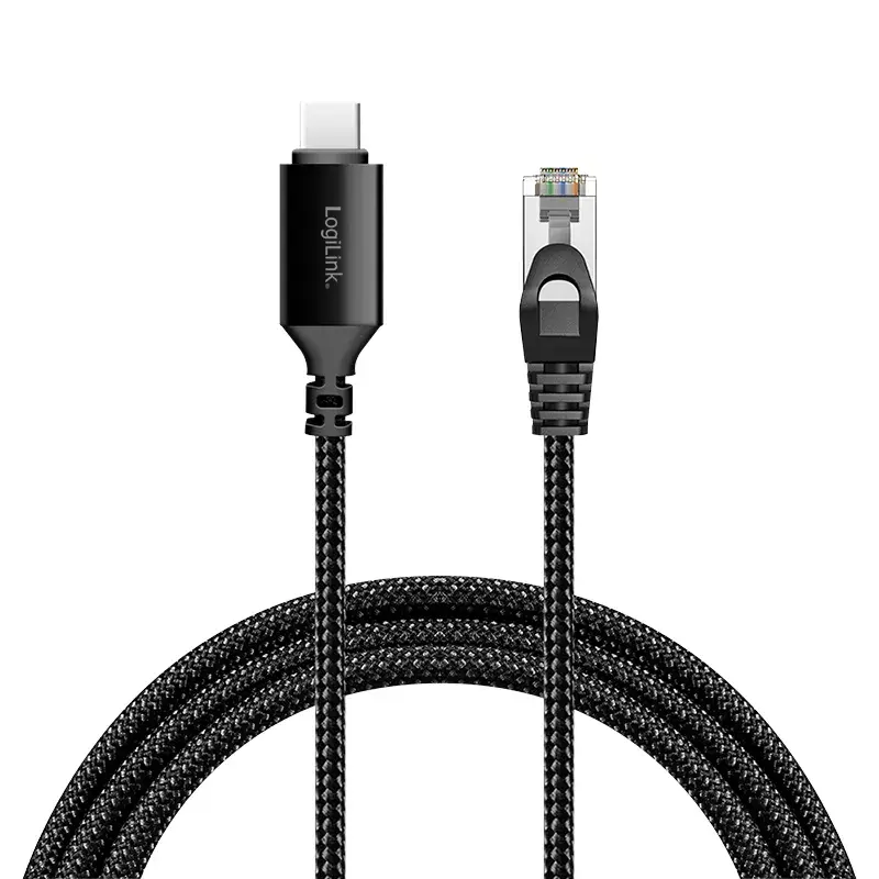 LogiLink CU0416 Cable adaptador de USB 3.2 Type-C a RJ45 Gigabit Ethernet, 10 m