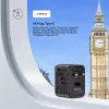 Adaptador de viaje UNITEK P1122ABK01 universal negro Type-C G I