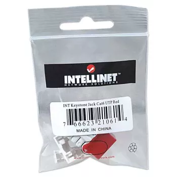 Conector Keystone Intellinet, Cat6, UTP, LSA, Rojo