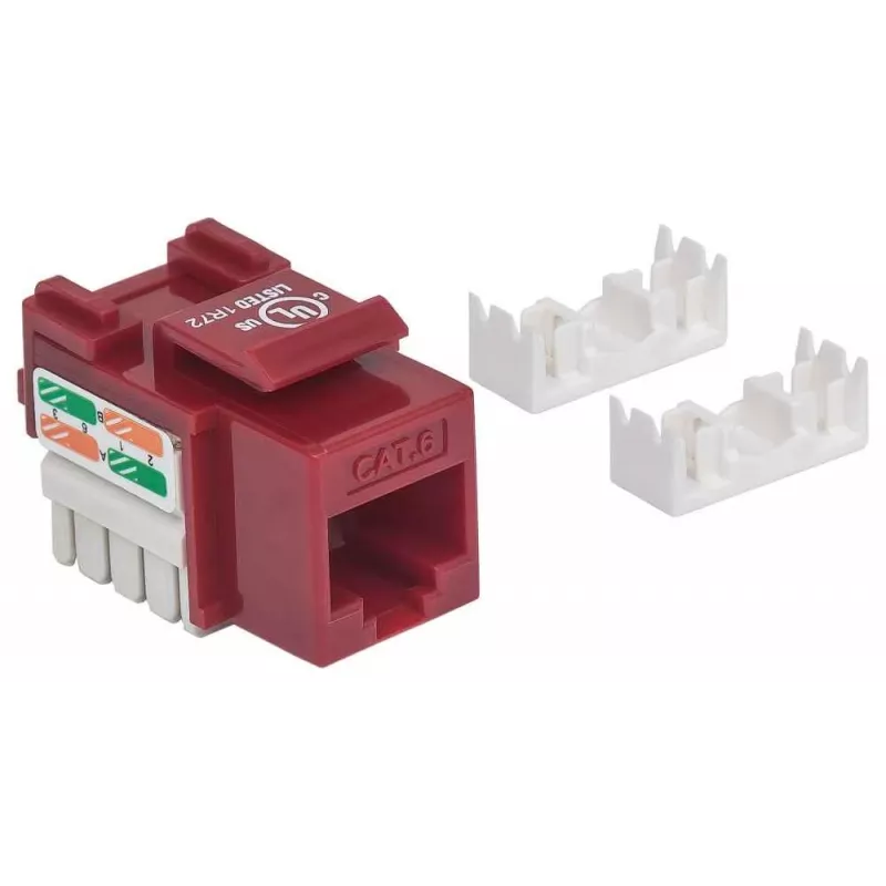 Conector Keystone Intellinet, Cat6, UTP, LSA, Rojo