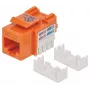 Conector Keystone Intellinet, Cat6, UTP, Punch-down, Naranja