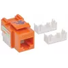 Conector Keystone Intellinet, Cat6, UTP, Punch-down, Naranja