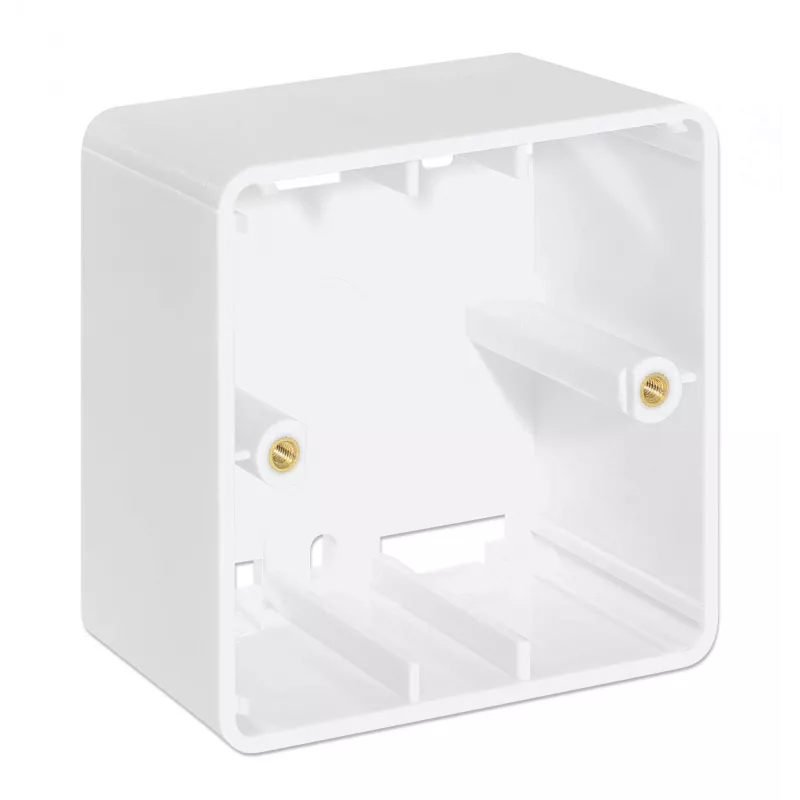 Caja de superficie Intellinet 771900 771917 80x80x45mm Blanco señal RAL9003
