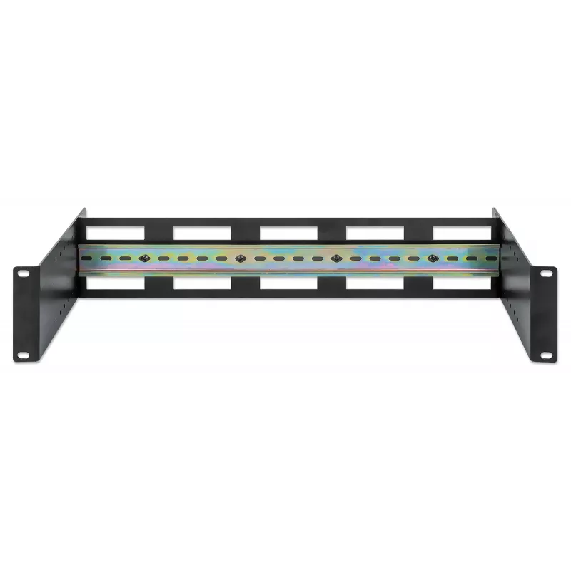 Intellinet 716345 Soporte para carril DIN de 19 pulgadas con profundidad ajustable, 2U