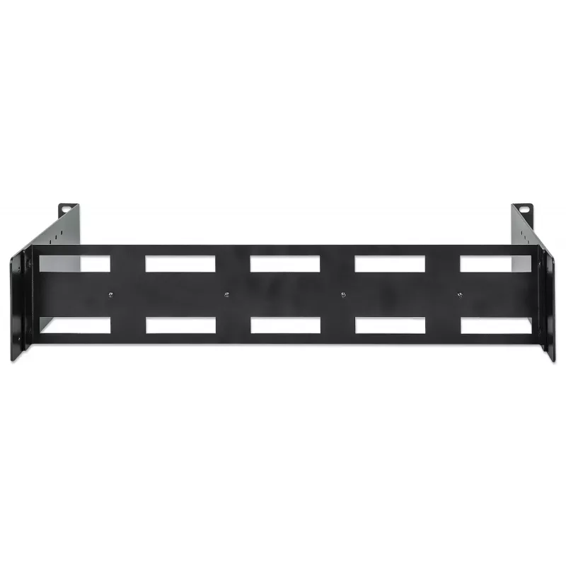 Intellinet 716345 Soporte para carril DIN de 19 pulgadas con profundidad ajustable, 2U