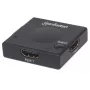 Manhattan Switch HDMI 2 puertos, 1080p, conecta 2 fuentes HDMI a 1 pantalla, conmutación automática y manual (por botón), no requiere alimentación externa, Negro, tres años de garantía