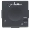 Manhattan Switch HDMI 2 puertos, 1080p, conecta 2 fuentes HDMI a 1 pantalla, conmutación automática y manual (por botón), no requiere alimentación externa, Negro, tres años de garantía