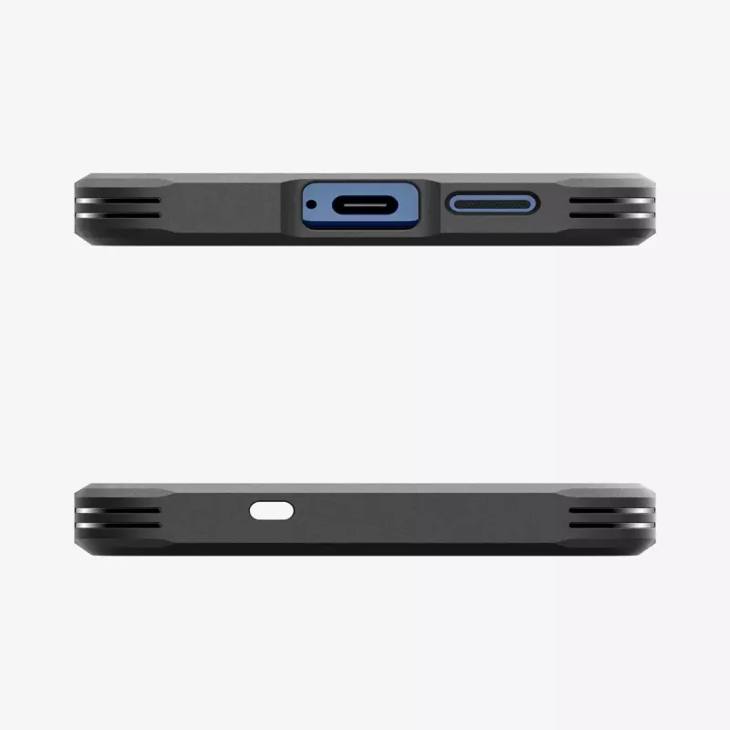 Spigen Galaxy S25 Funda Tough Armor AI Negro Funda con soporte de mesa