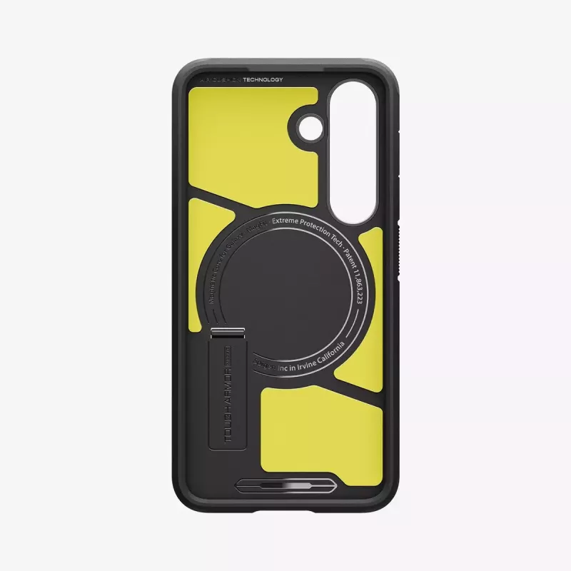Spigen Galaxy S25 Funda Tough Armor AI Negro Funda con soporte de mesa