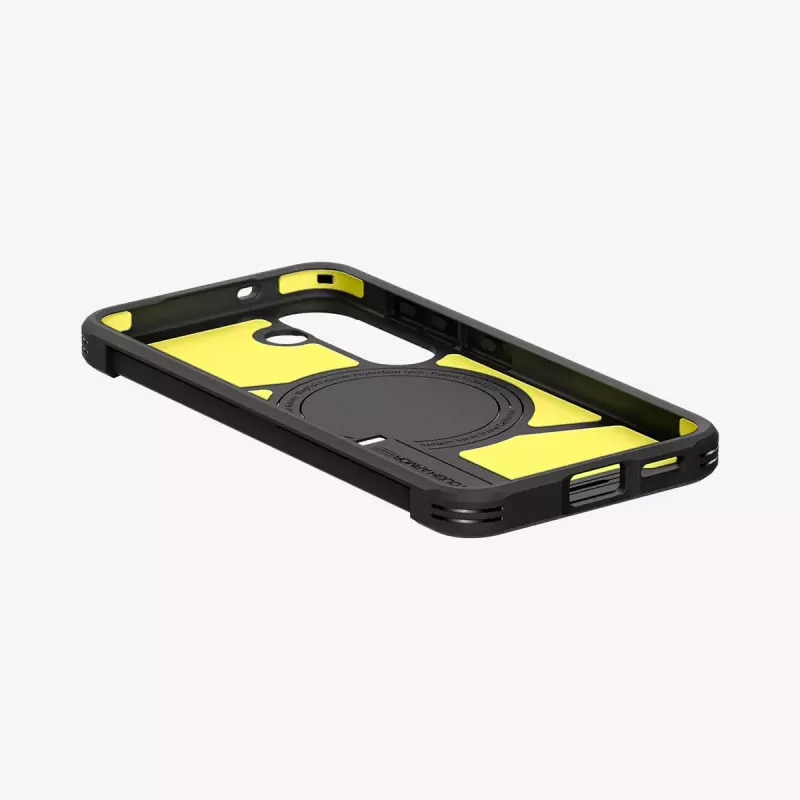 Spigen Galaxy S25 Funda Tough Armor AI Negro Funda con soporte de mesa