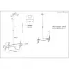 Soporte de techo Manhattan para televisores y monitores, Para pantallas: 37 inch a 75 inch, Altura ajustable: 105-156 cm, Compatibilidad VESA: todas entre 200x200 y 800x400mm - comprueba las dimensiones de los cuatro orificios de montaje en la parte posterior de la pantalla para asegurarte de que encaja, Máx. 50kg, LFD, soporte