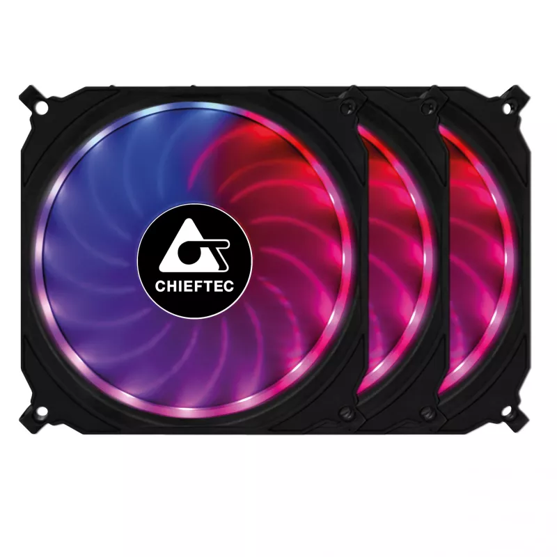 Sistema de refrigeración para PC Chieftec CF-3012-RGB Ventilador para caja de PC 12 cm Negro
