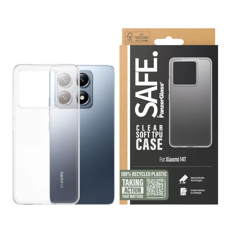 Funda TPU PanzerGlass SAFE. by ® Transparente Xiaomi 14T