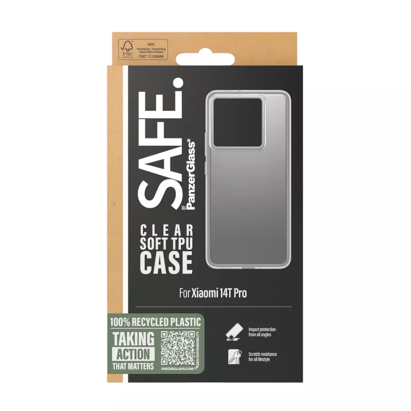 Funda TPU PanzerGlass SAFE. by ® Transparente Xiaomi 14T Pro