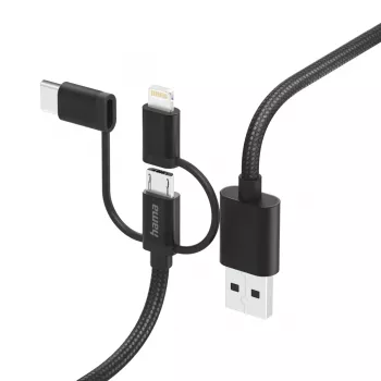 Cable USB Hama 00201536 USB 2.0 1,5 m USB A USB C Negro