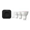 Philips Hue White and Colour Ambience kit de inicio: 3 bombillas GU10 + interruptor regulador + Bridge Pro