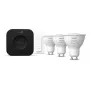 Philips Hue White and Colour Ambience kit de inicio: 3 bombillas GU10 + interruptor regulador + Bridge Pro