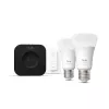 Philips Hue White and colour ambience Starterkit: 2 lámparas inteligentes E27 + interruptor de regulación + Bridge Pro