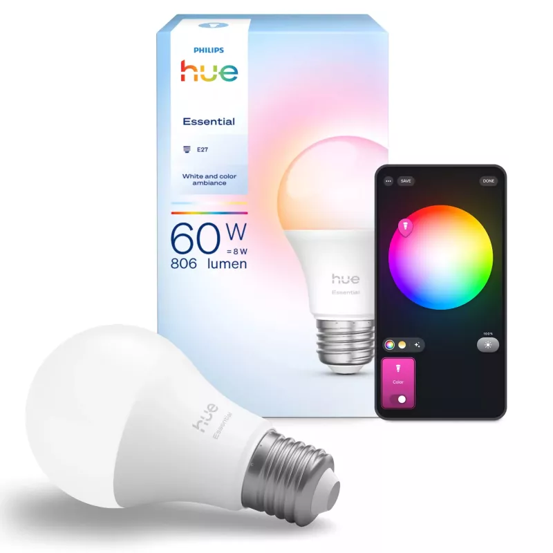 Philips Hue White and colour ambience Essential A60 – bombilla inteligente E27 – 806 lm – 8W
