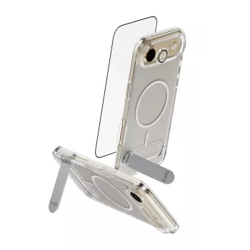 Pack de protección PanzerGlass CARE 3-in-1 Feature Kick para iPhone Air — cristal templado, PET, silicona, transparente