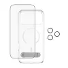Pack de protector de pantalla y funda PanzerGlass CARE 3-in-1 Feature Kick para iPhone 17 Pro Max — cristal templado, PET, silicona, transparente