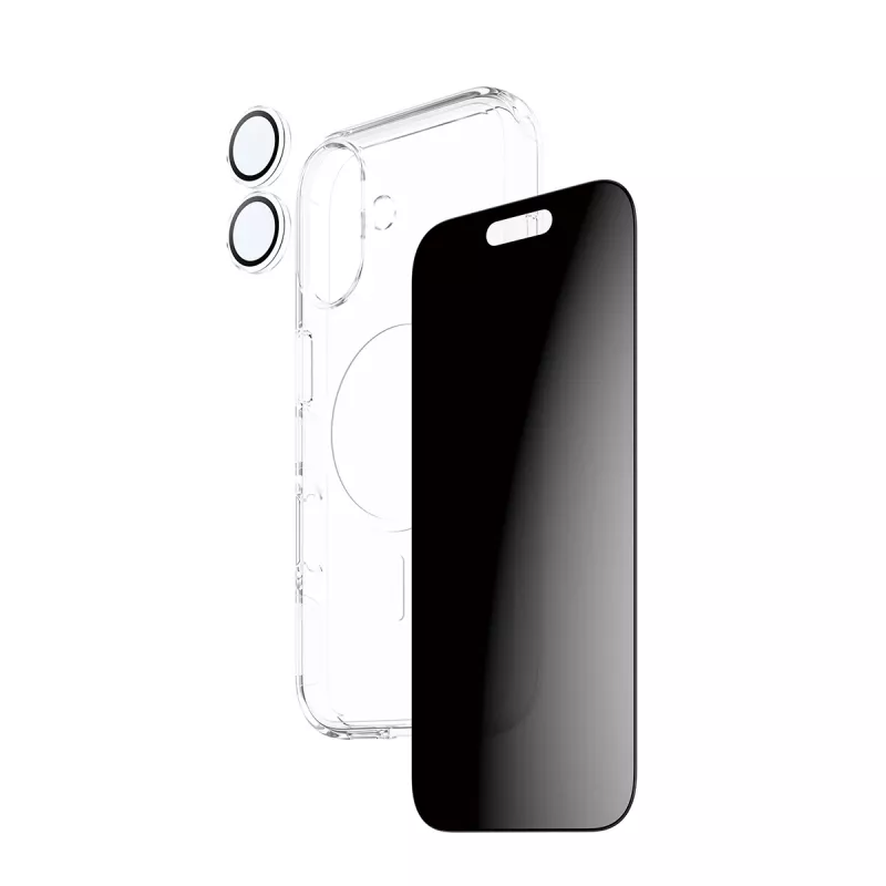 Funda protectora PanzerGlass Case CARE para iPhone 17 con protección de privacidad, funcionalidad 3-in-1