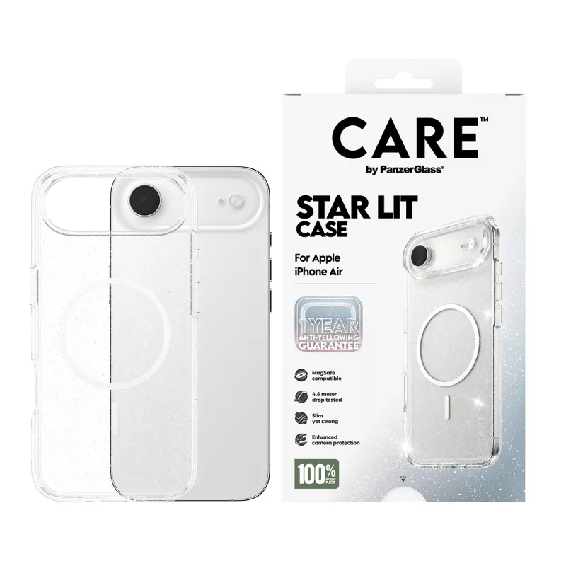 Funda PanzerGlass CARE by ® Flagship Case Urban Explorer Star Lit White MagSafe iPhone Air