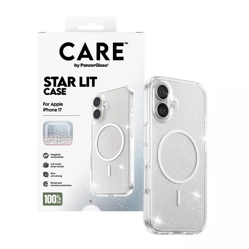 Funda PanzerGlass CARE by Flagship Case Urban Explorer Star Lit White MagSafe iPhone 17