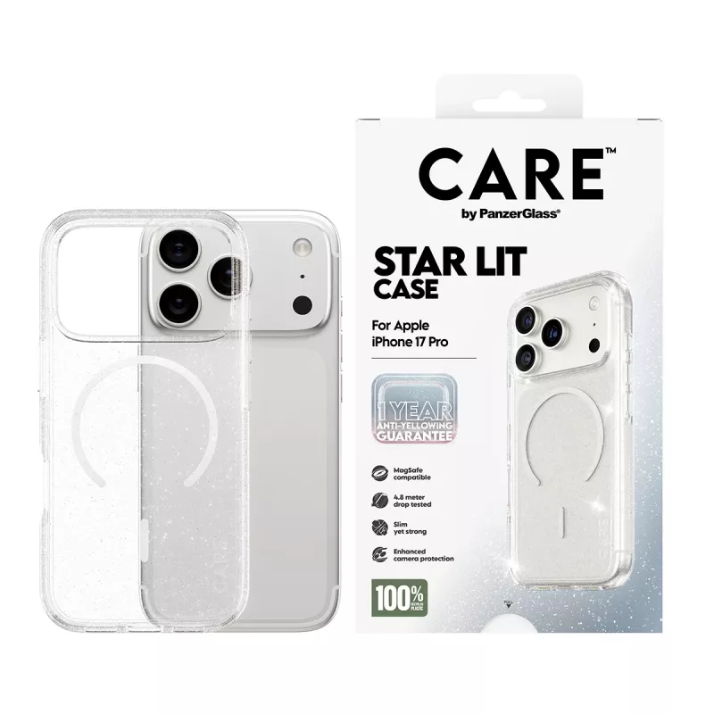 Funda PanzerGlass CARE by Flagship Case Urban Explorer Star Lit White MagSafe iPhone 17 Pro