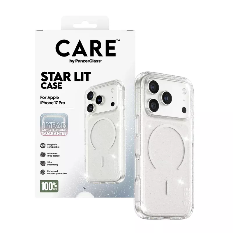 Funda PanzerGlass CARE by Flagship Case Urban Explorer Star Lit White MagSafe iPhone 17 Pro